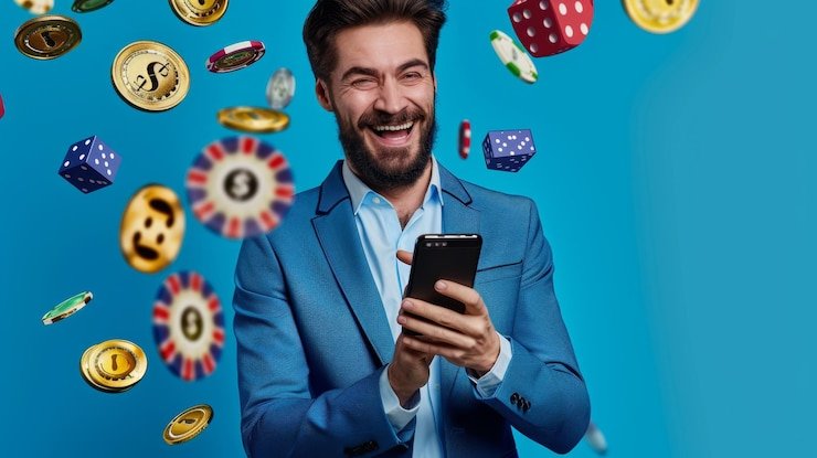 Pengguna mengecek akses mobile dengan aman